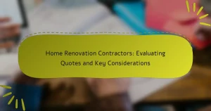 Koduremontide Töövõtjad: Pakkumiste Hindamine ja Olulised Mõtted